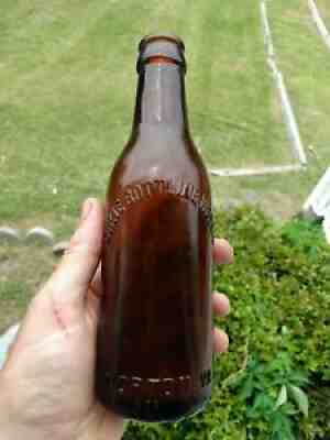 . COCA COLA STRAIGHT SIDE AMBER HEEL SCRIPT Dixie bottling works Norton VA HTF