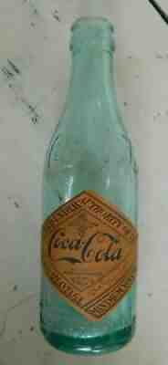 Antique Coca-Cola Bottle Sraight-Side, Paper Label, Macon, GA