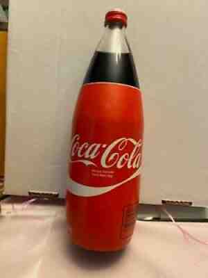GREAT CANADIAN COCA-COLA 1 LITRE BOTTLE -W/FOAM WRAP/SCREW CAP -11.5â? TALL-NM