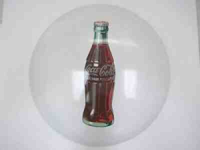 Antique 50's Drink Coca Cola Metal Button Round Porcelain Sign Vintage Retro
