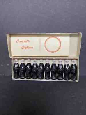(10) COCA-COLA Miniature bottle Lighters MIB