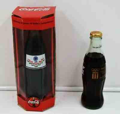 *97 India 50 Years Independence & 95 Olympic Museum Lausanne Coca Cola Bottles
