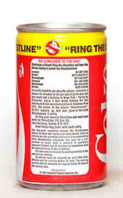 1985 Coca Cola can from the UK, Ghostbusters / Ring the Ghostline