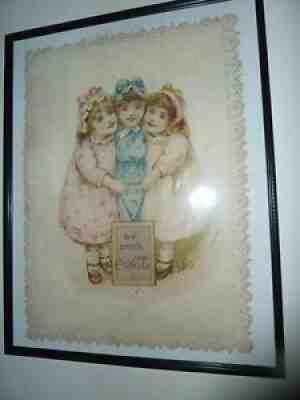 UNLISTED c.1894 "WE DRINK COCA COLA "Three girls HOLY GRAIL RARE SODA Print Sign