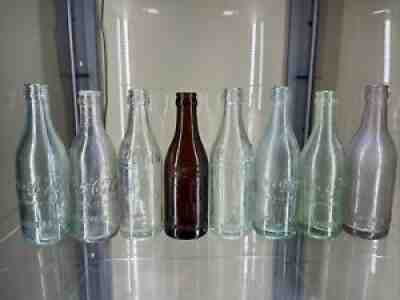 Rare 8 Bottle Lot Straight Sided Coca Cola Bottles All GA. But 1 TN