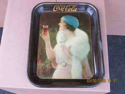 COCA COLA COKE TRAY 1925 ORIG GIRL AT PARTY AMERICAN ART WORKS NOT 1973 REPRO