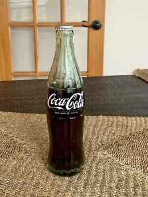 Antique 1959 1960 Coke Coca Cola green glass bottle UNOPENED FULL CocaCola
