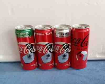 6-COMPLETED SET 24 COCA COLA HBC CYPRUS EURO 2020 TOP OPENED EMPTY CANS