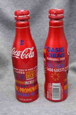 Two (2) Royal Caribbean 2009 Oasis Seas Inaugural Coca Cola Aluminum 8.5 oz