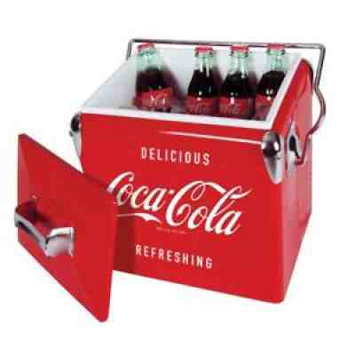 Koolatron Coca-Cola 13-Litre Capacity Vintage Ice Chest in Red, CCVIC-13 New