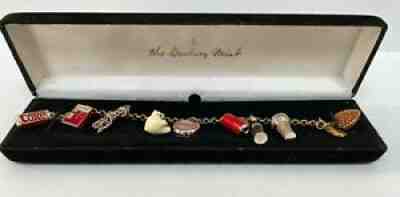 Vintage Coca-Cola 24K Gold Plated Charm Bracelet Danbury Mint in Box Excellent +