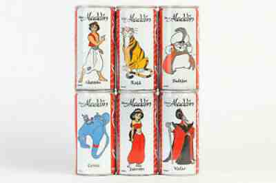 1993 Coca Cola 6 cans set from Venezuela, Disney's Aladdin