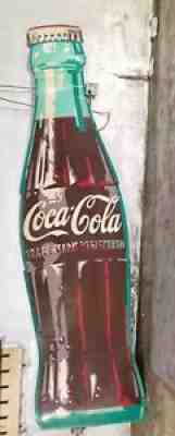 Vintage Rare 12 Ft Tin Coca Cola Bottle