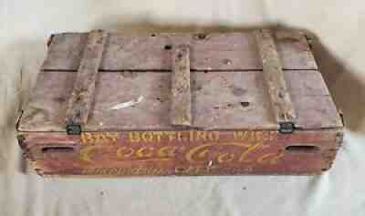 Vintage Coca Cola Wooden 72 Bottle Crate Train Tote Carrier Antique Americana