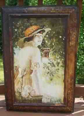 Coca Cola Tin Self Framed Sign 1916 Elaine