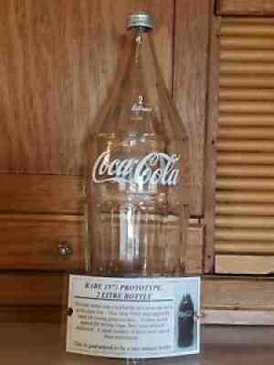RARE NOS VTG 1973 COCA-COLA 2 LITER PROTOTYPE BOTTLE SEALED CAP FRENCH CANADIAN