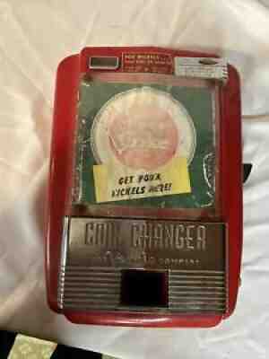 40â??s COKE COCA COLA VENDO COIN CHANGE CHANGER MACHINE GAS STATION LAUNDROMAT