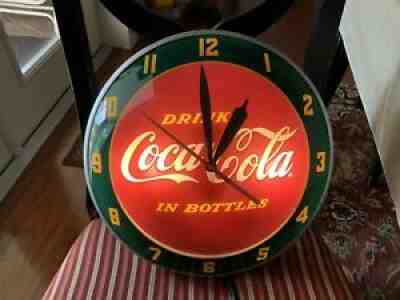 vintage coca cola lighted clock