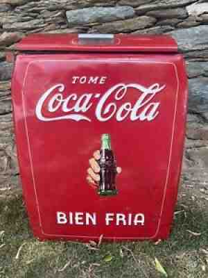 coca cola cooler vintage coke ice chest-Tome Coca-Cola Bien Fria