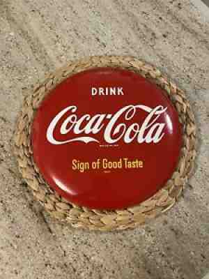 Vintage Authentic Coca-Cola 12â? Button Sign Of Good Taste Am-60.