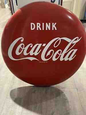 Very Nice Vintage 36 inch Coca Cola Button Sign!! Free Parcel Select Shipping!!!