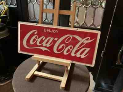 1958 Coca Cola 24" Tin Advertising Sign "Watch Video"