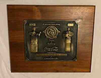 1979 Coca-Cola Brass Plaque Wichita Kansas Bottle Company Advertising Sign