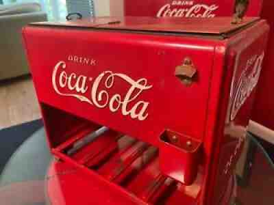 Coca Cola 1939 Salesman Sample Cooler + Front Panel & Original Advertising Cards