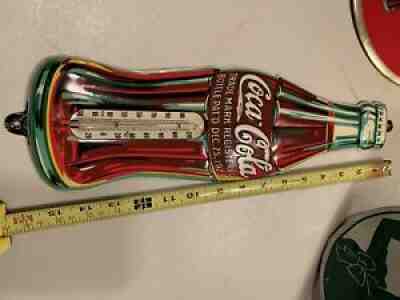 vintage original 1933 Christmas bottle Coca-Cola thermometer embossed Very nice