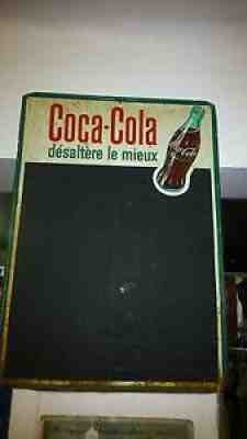 RARE ORIGINAL VINTAGE 50's french COCA COLA SLATE Sign 26"X 19" 66,5 CM X47,5 CM