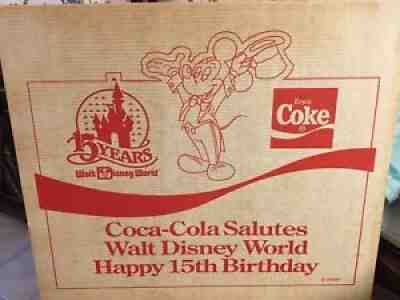 > 1986 Coca Cola WALT DISNEY WORLD Pin 15th BIRTHDAY Coke Frame Set Ltd ORIGINAL