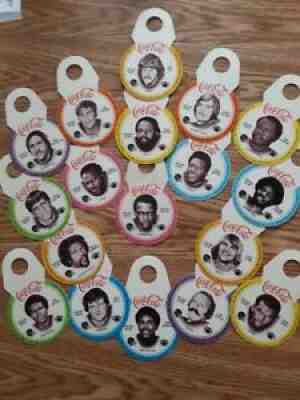 Coca-Cola & 1976 Chicago Bears NFL Bottle Hangers-Walter Payton and 17 Others