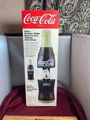 NEW Vintage Coca-Cola Moving Polar Bear Coke Bottle Music Box & Clock VIDEO