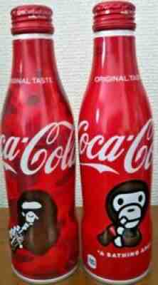 Japanese Coca Cola Aluminium full bottle of A Bathing ape and Milo from Japan