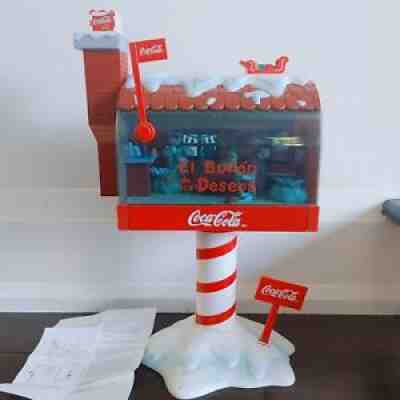 Coca Cola El Buzon De Los Deseos Mail Box Music Box Christmas Rare Collect 2002