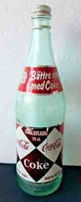 Coca Cola Bottle 60's Sweden Diamond Bottle Swedish 75cl Big bottle Rare B vers