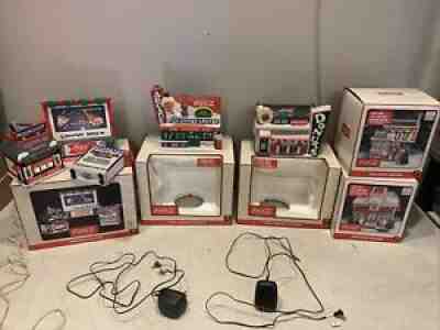 Coca-Cola Town Square Collection lighted Christmas Houses rare drive-in diner