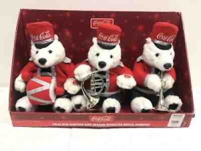 Vintage Coca-Cola Polar Bear Marching Band Christmas Musical Animated Working