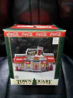 1996 Coca Cola ~ Town Square Christmas Village Collection - Scooter's Drive In