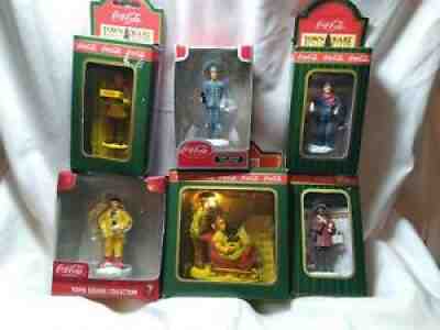 Coca Cola Town Square Collection Figurines Lot Of 6 In Box Free Ship