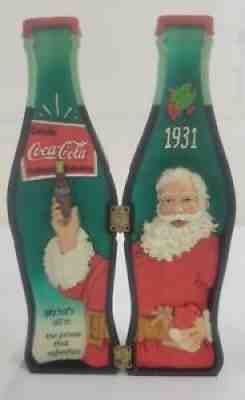 Coca Cola 1999 Santa Hinged Display Bottle W/ Elves 1931 #1694 Of 5000 Vintage