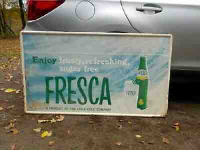RARE OLD FRESCA COLA LARGE 56" X 32" SODA POP TIN SIGN * COCA COLA PRODUCT