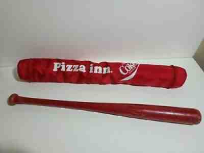 Coca Cola Pizza Inn Baseball Bat Bag and Cleveland Indian Red Louisville Slugger