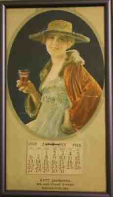 1918 COCA-COLA CALENDAR...WITH FRAME....