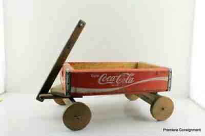 Vintage Wooden Coca-Cola Carrier or Caddie turned into wagon