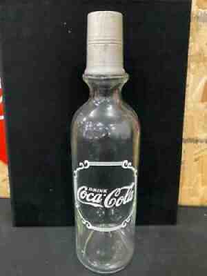1920's Coca Cola ACL Syrup Bottle - Back Bar Coke - With Top Measuring Cup