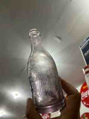 RARE Squat 1905-1916 Purple Amethyst Coca Cola Straight Sided Bottle - Salt Lake