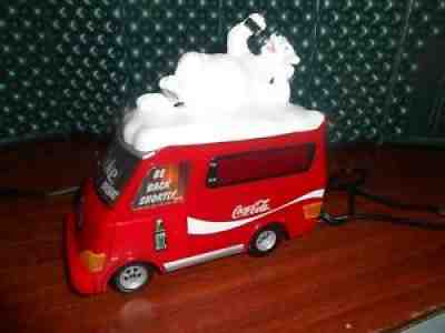 Coca Cola Alarm Clock Night Light Van Coke Polar Bear