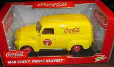 1948 CHEVY CHEVROLET COKE COCA COLA PANEL TRUCK CAR 40s 1:18 Johnny Lightning