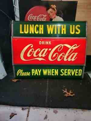 Vintage Double Sided Coca Cola Lighted Sign Made By Hanover Neon